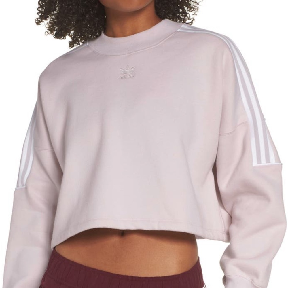 Puma mock neck light purple cropped crewneck - medium